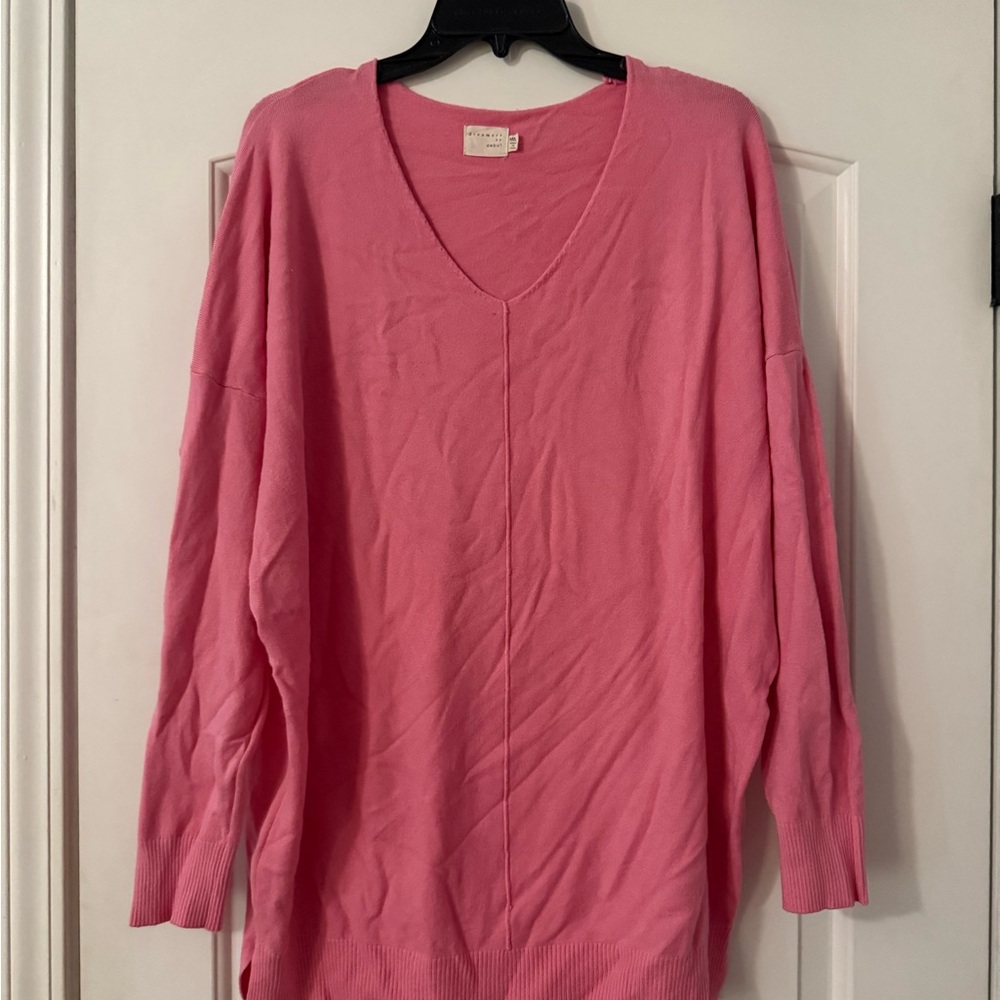 Pink V-Neck Sweater